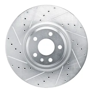 R1 Concepts EDZ-73083L Brake Rotor Drilled & Slotted Silver
